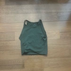 Green crop top
